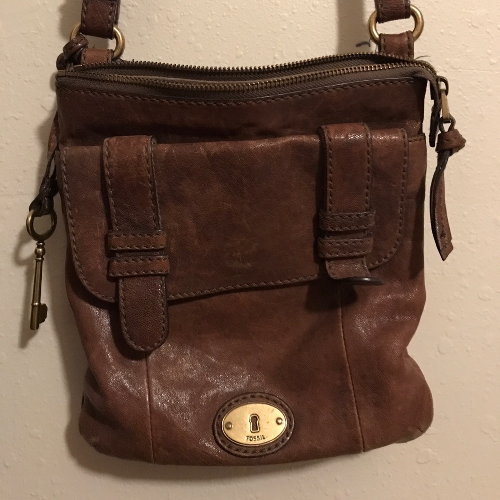 Fossil leather Crossbody purse