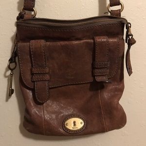 Fossil leather Crossbody purse