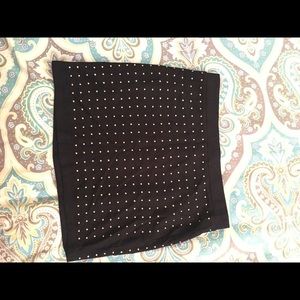 Studded black mini skirt