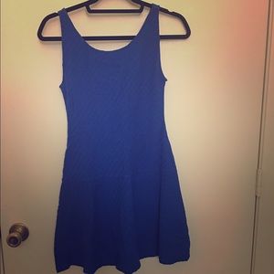 Blue drop waist dress