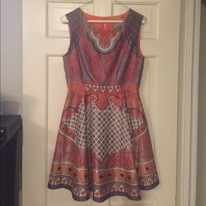 Anthropologie fit-n-flare embroidered dress
