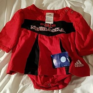 Adidas Univ of Nebraska cheerleader outfit NWT
