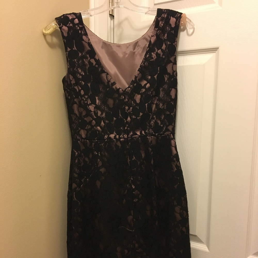 Antonio Melani Black & Mauve Lace Dress