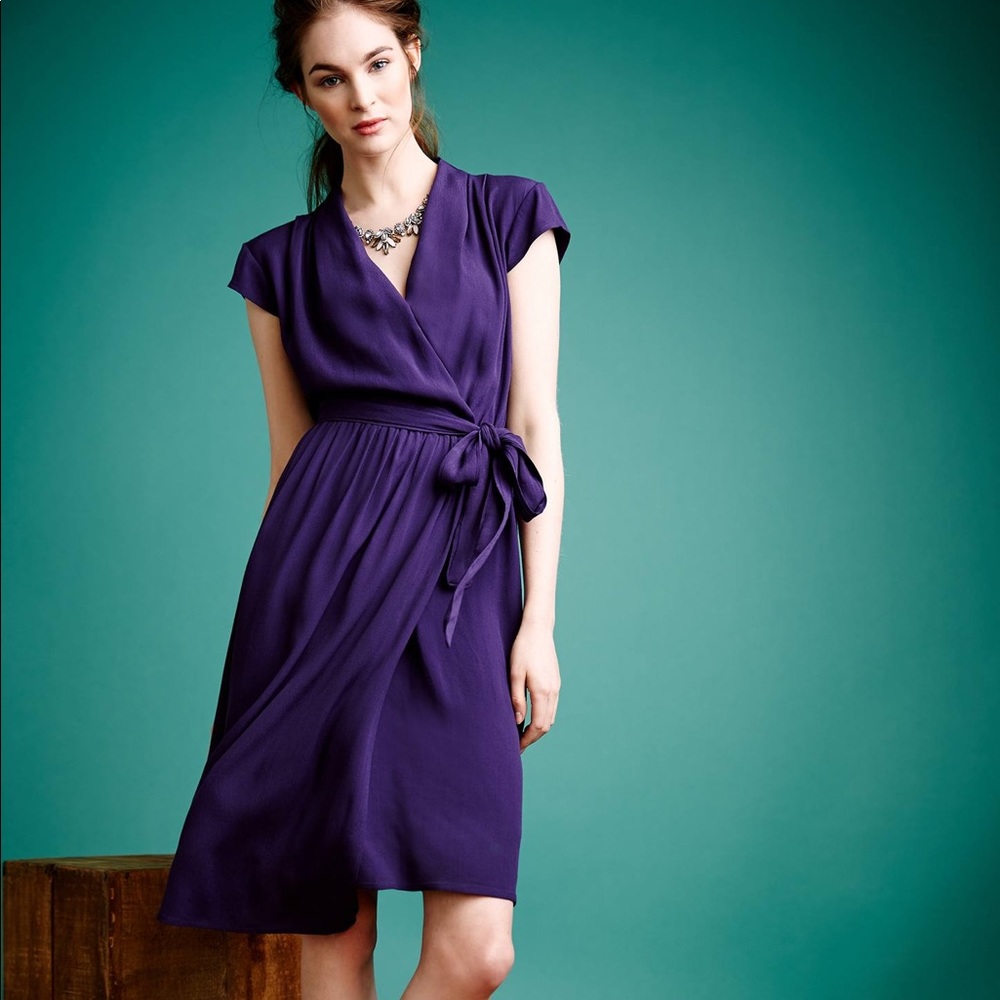 Anthropologie Maeve Noronha dress purple sz Large