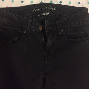 American eagle super stretch black jeans