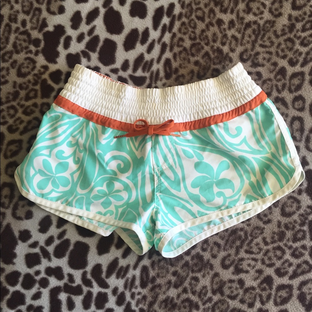 Roxy Turquoise Flower Board Shorts