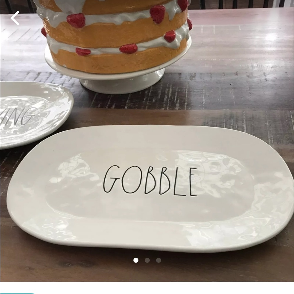 Rae Dunn "Gobble" plate large