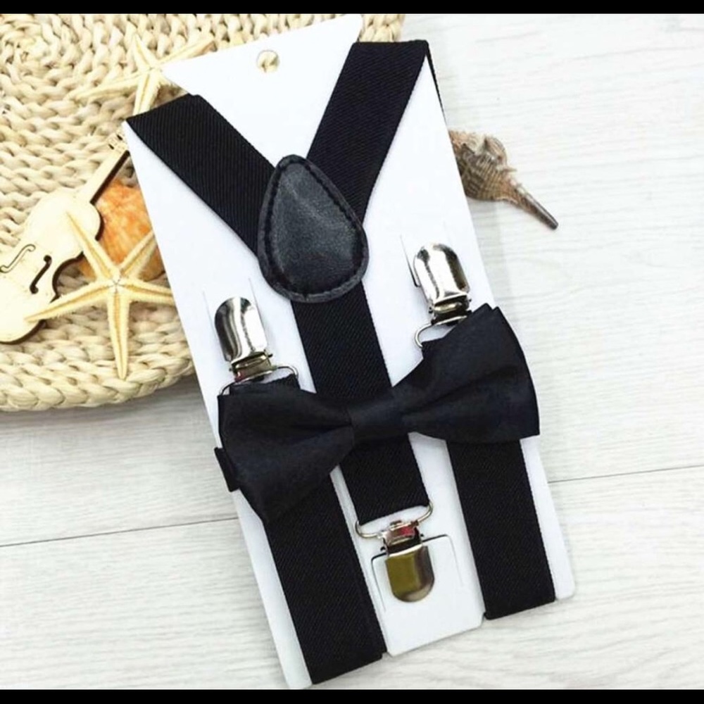 Brand new bowtie and suspender set