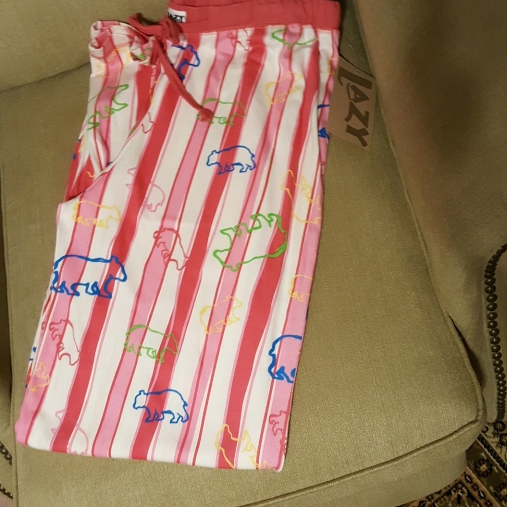 Striped Bear Pajama pants NWT