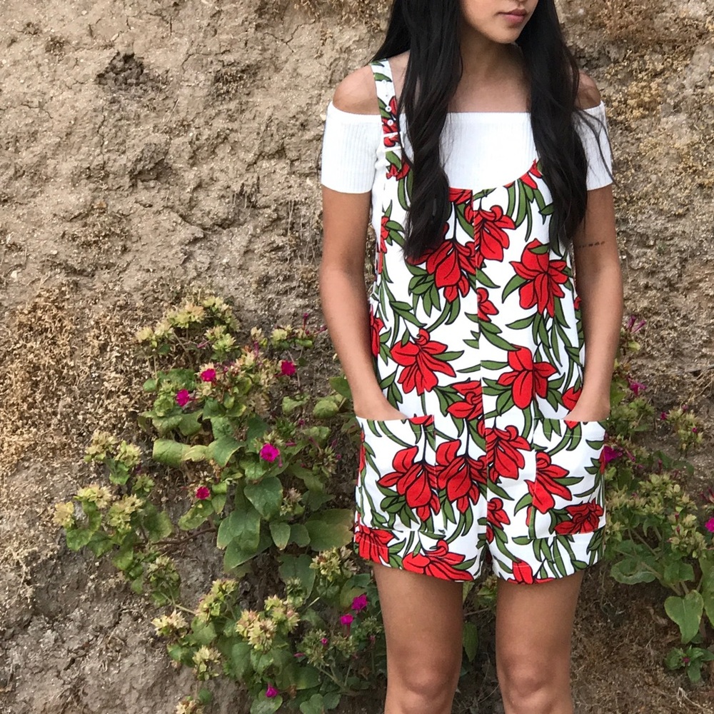 Floral Print Romper