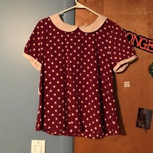 Peter Pan collared shirt