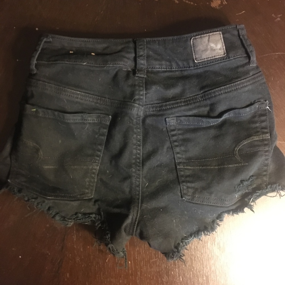 High waisted black shorts