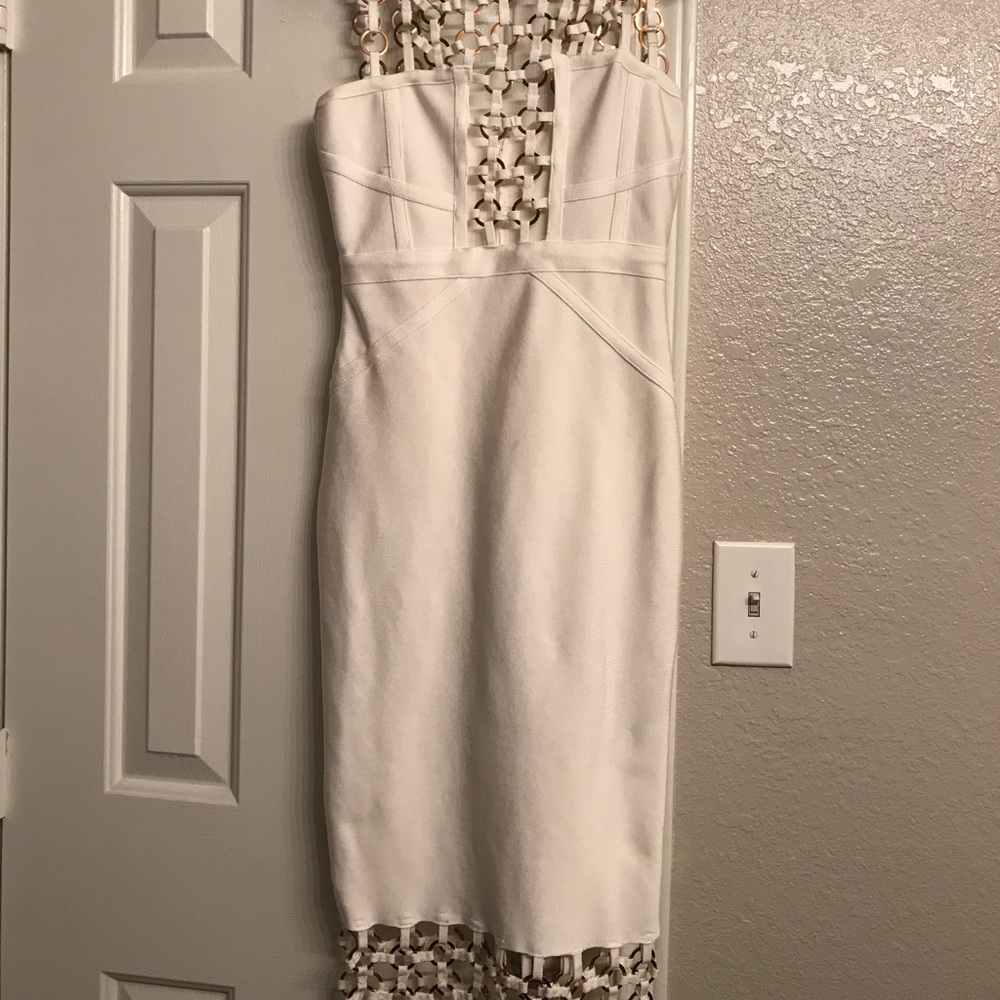 SEXY WHITE BANDAGE DRESS!!!!