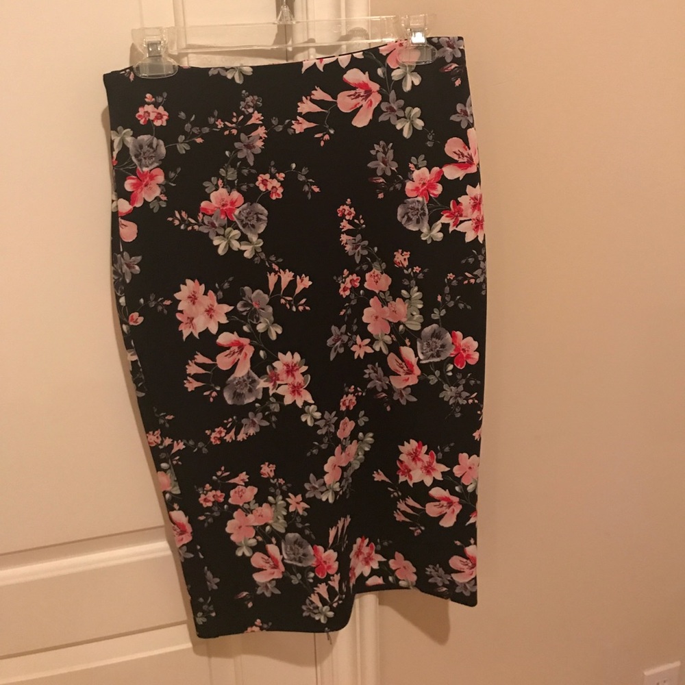 Floral skirt.