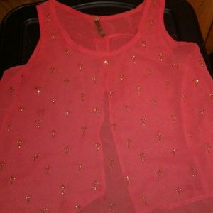 Seer top with crosses open back