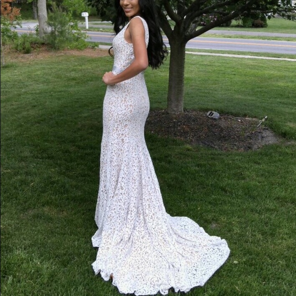 White Jovani Prom Dress