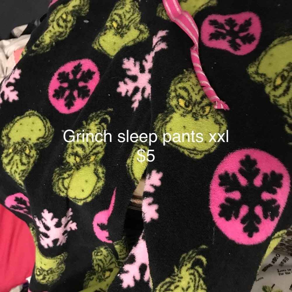 Grinch fuzzy sleep pants
