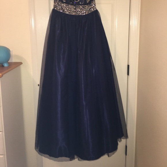 Navy Blue Prom Dress - Picture 2 of 3
