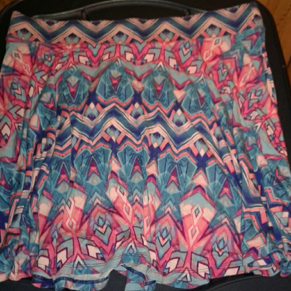 Pink and Blue skater skirt