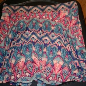 Pink and Blue skater skirt