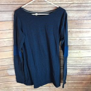 Lululemon Blue Striped Long Sleeve
