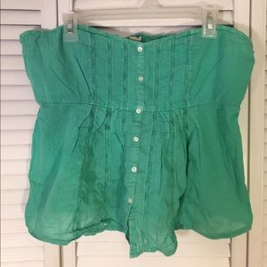 XL American Eagle Green Strapless Top