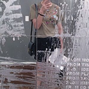 Banner day embroidered tee