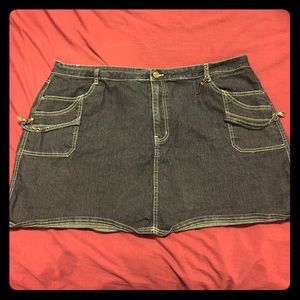 Plus Size Denim Mini Skirts