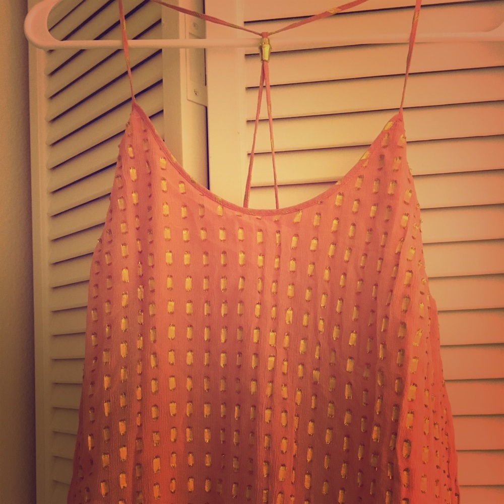 Light pink and gold Lilly Pulitzer tank top