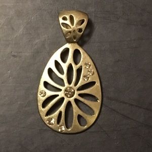 Lia Sophia Pendant in Brushed Gold and Gemstone