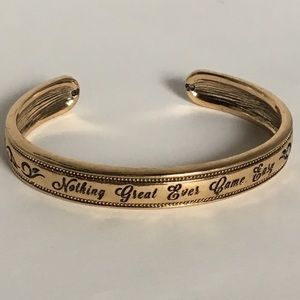 Motivational Quote Gold Bracelet