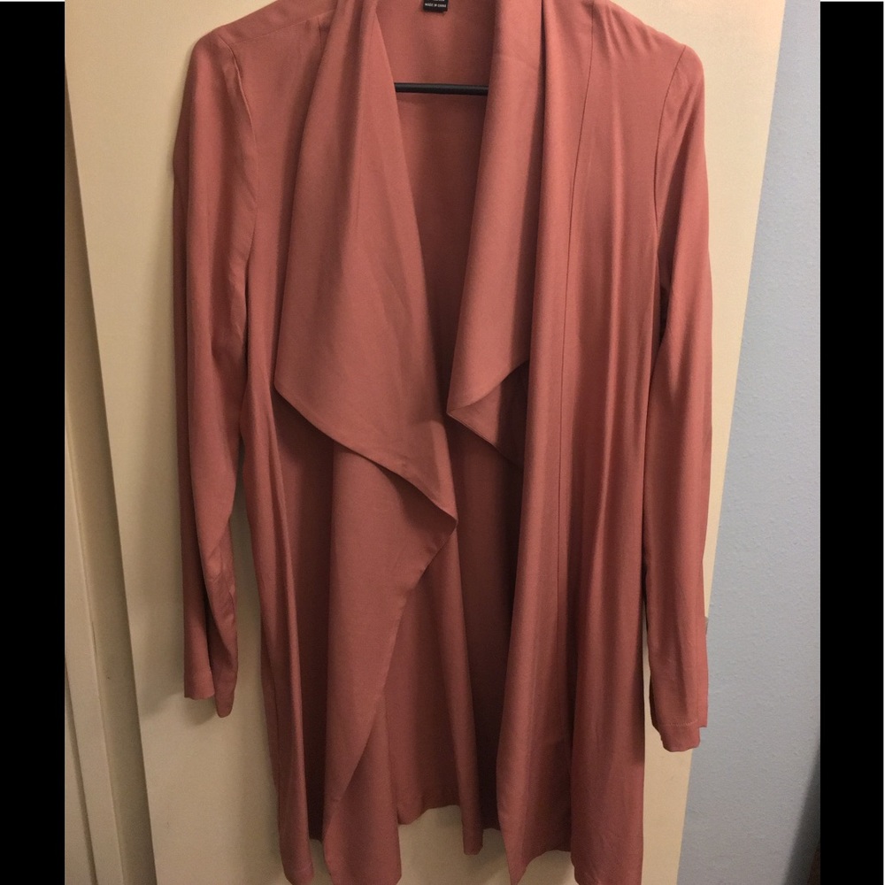 Longline Drape-Front Jacket by Forever21