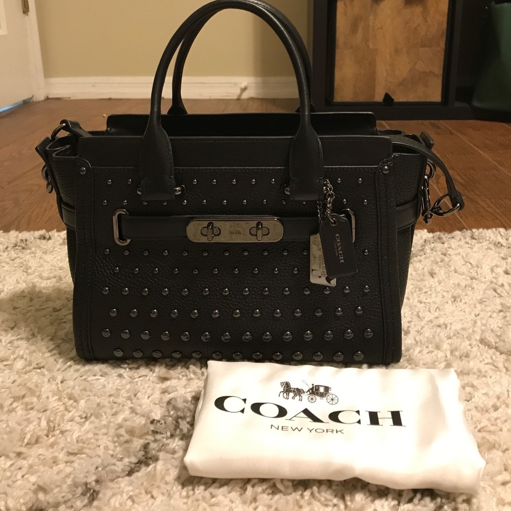 Coach Studded Swagger Handbag
