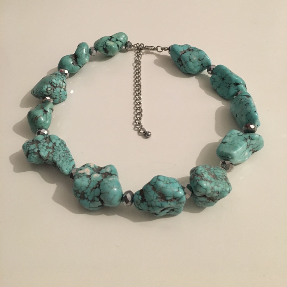Necklace with matching earrings.
