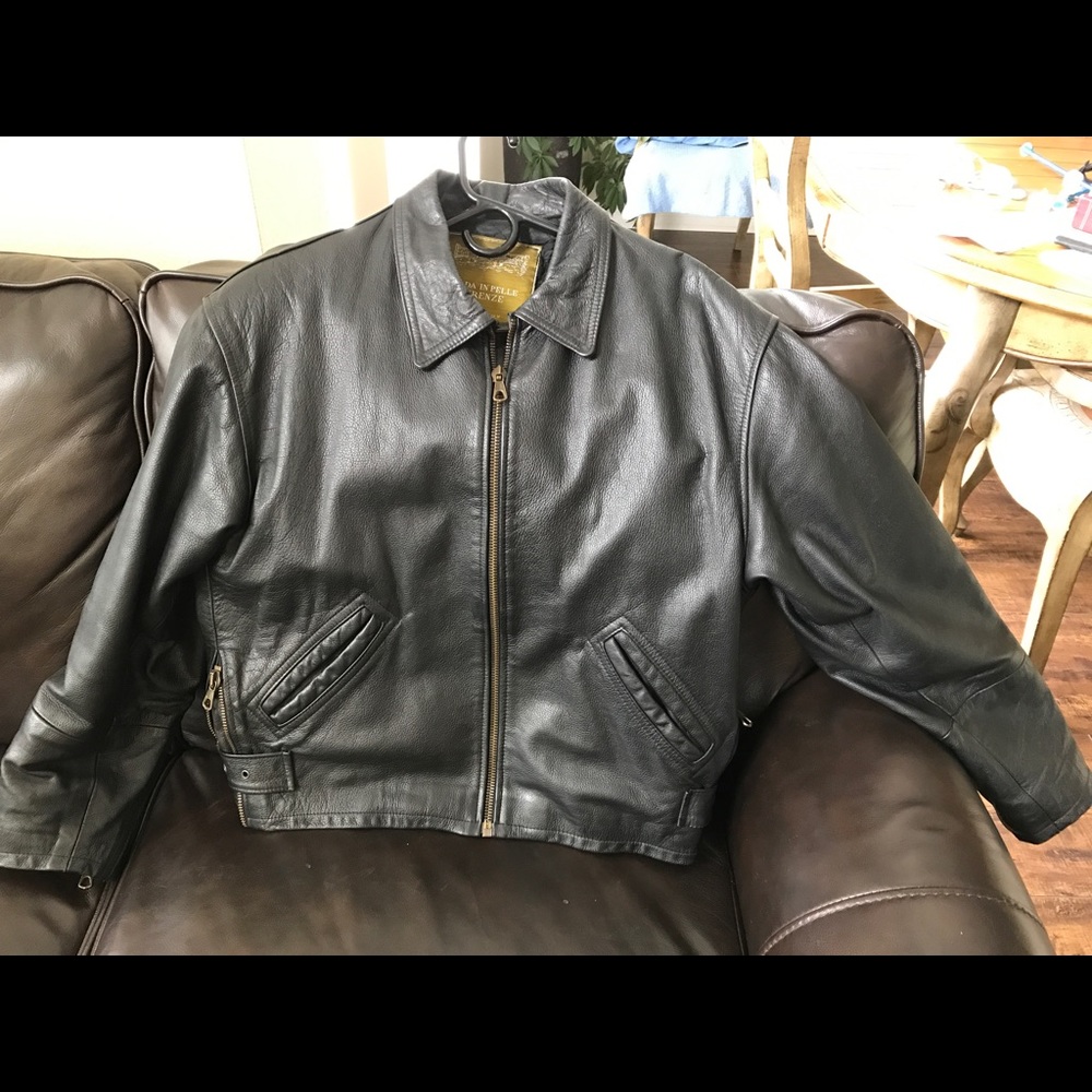 Black Leather Riding Jacket