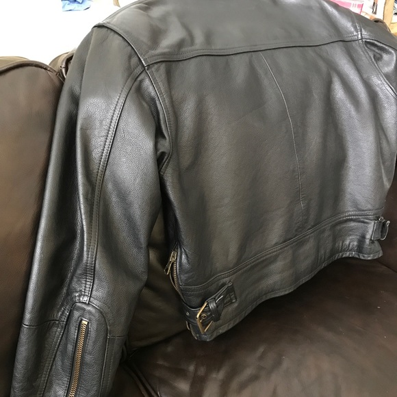Black Leather Riding Jacket - Picture 3 of 4