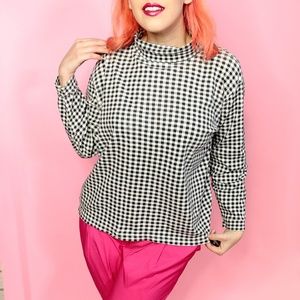 vintage Tops - Vintage Plaid Turtleneck vintage Tops - Vintage Plaid Turtleneck
