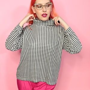 vintage Tops - Vintage Plaid Turtleneck vintage Tops - Vintage Plaid Turtleneck