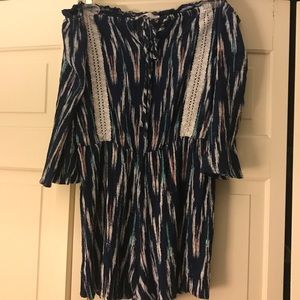 Off the shoulder romper.