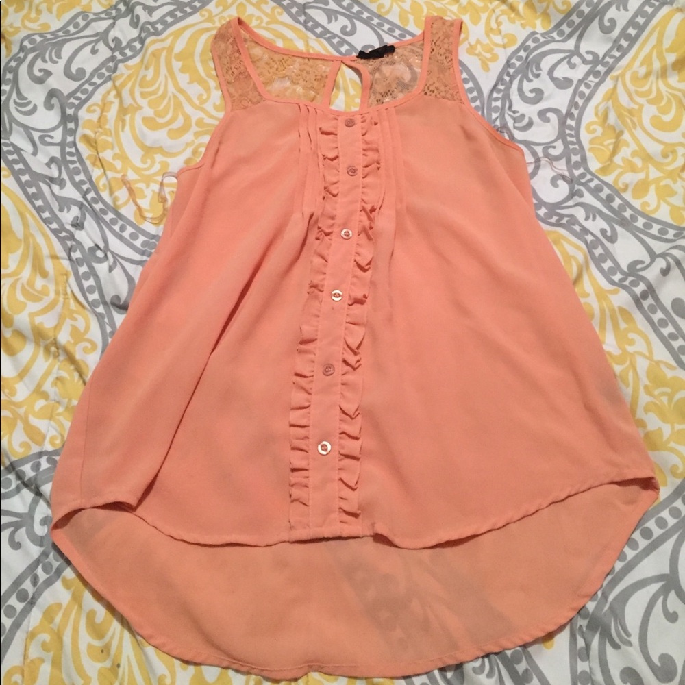 Peach Shear tank top