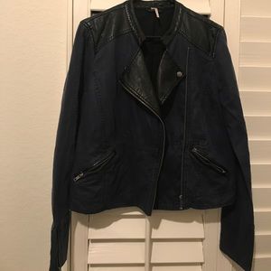 Free people jacket black/blue size 12