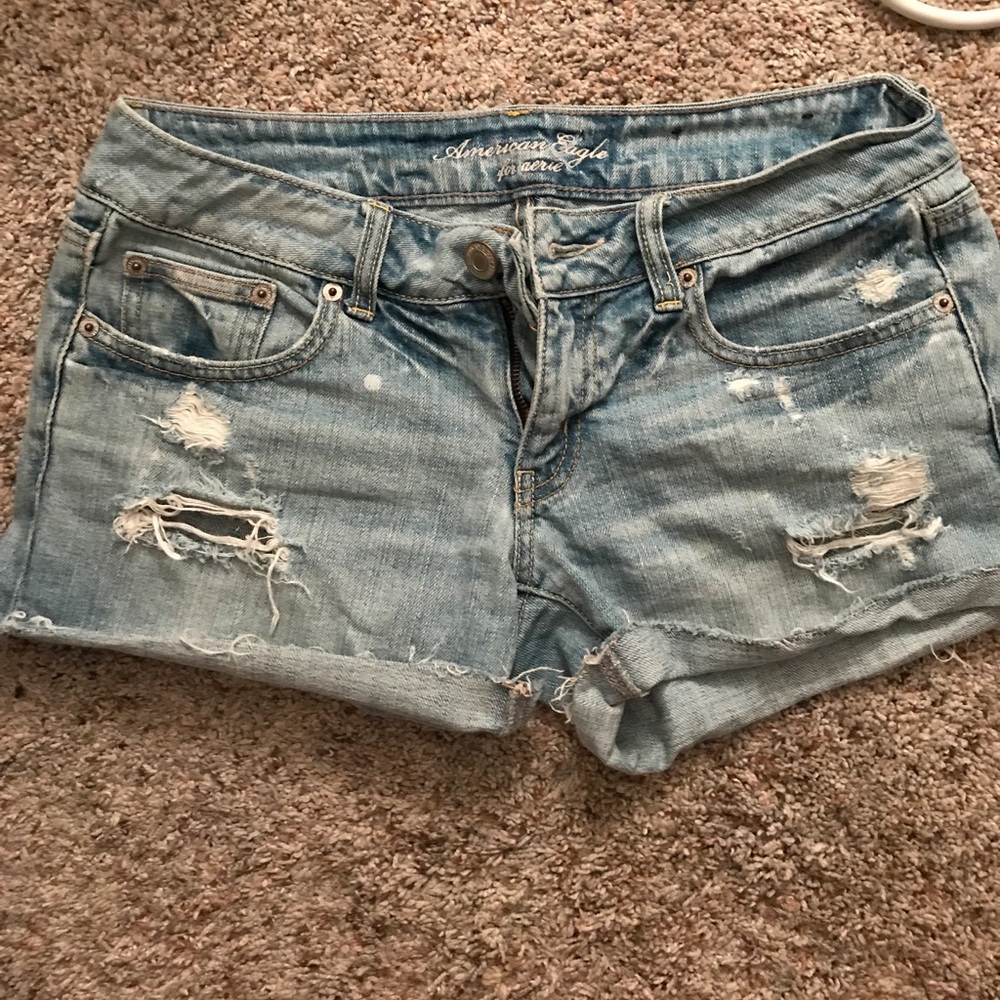 American Eagle distressed jean shorts
