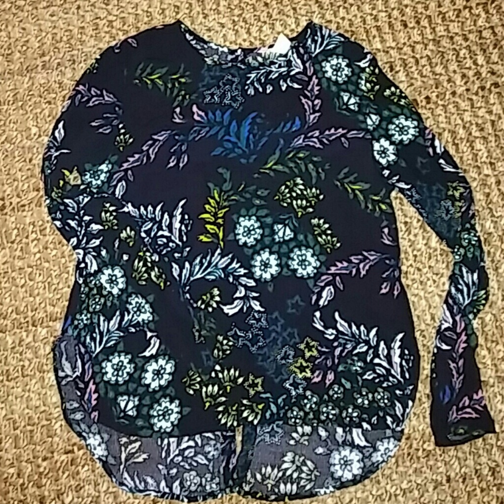 Black Print Blouse