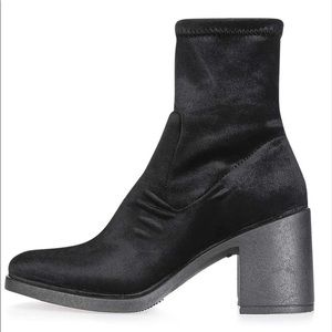 Topshop black sock boots