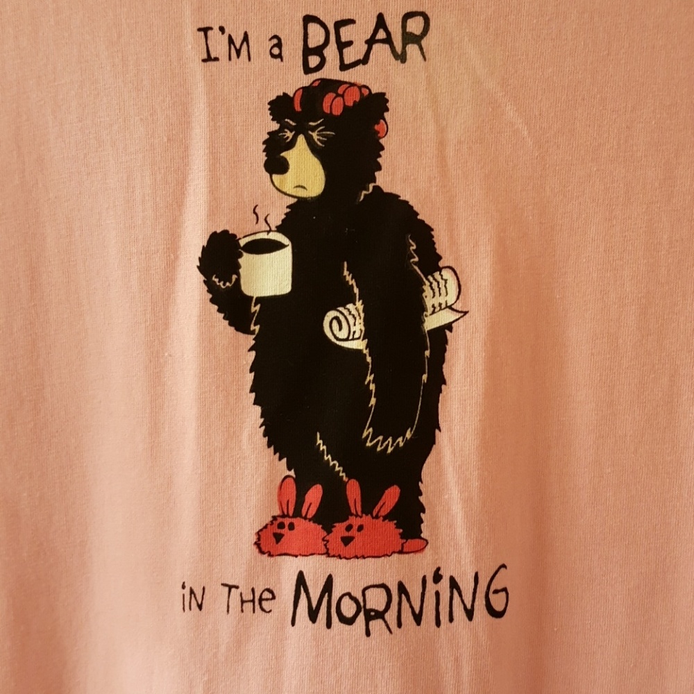 I'm A Bear in the Morning Sleep Shirt NWT