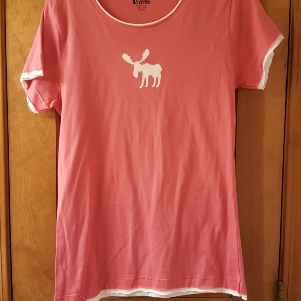 White Moose Pajama Shirt NWT