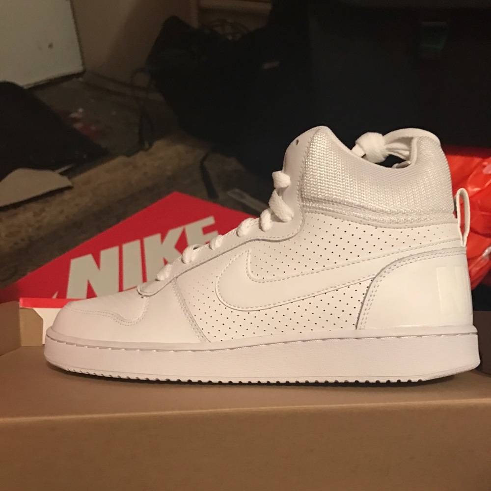 Nike Air Force One Mid Court Triple White New