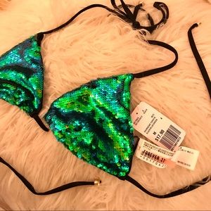 Sequined Bathing Suit Top