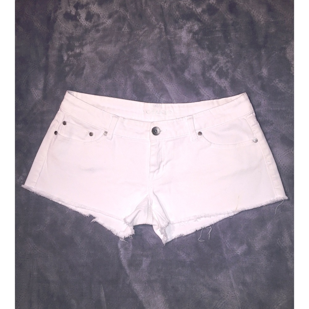 Charlotte Russe White Fringe Short Shorts