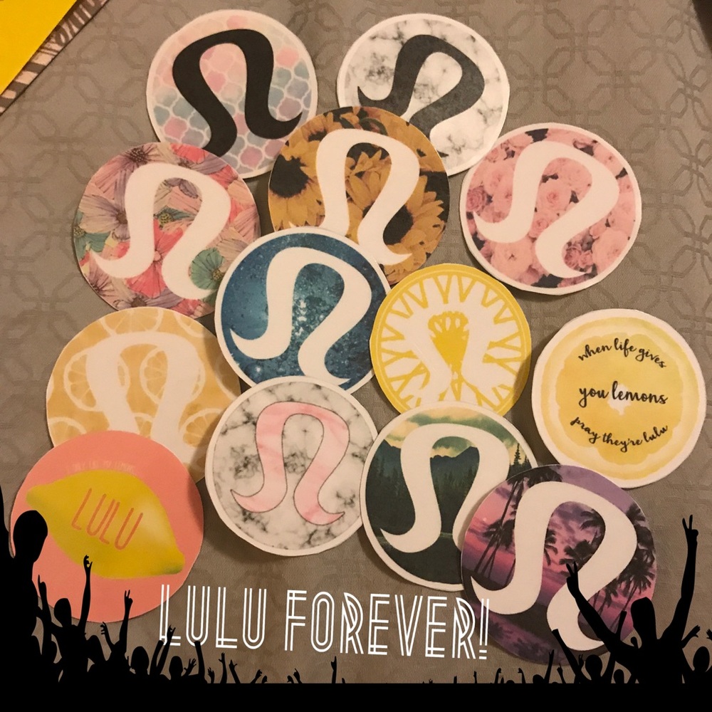 Lululemon sticker bundle!